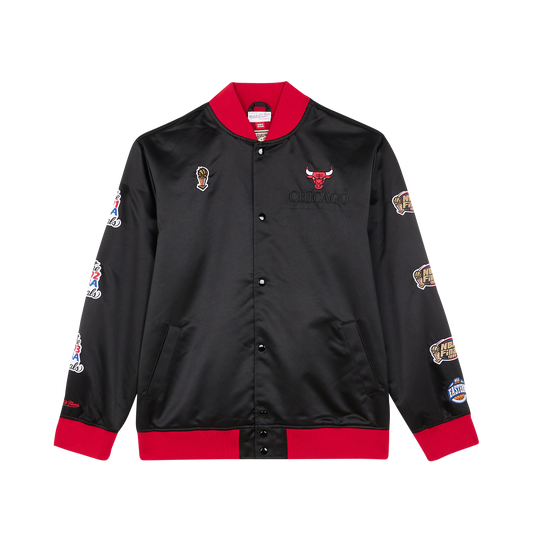 Mitchell and ness bulls satin jacket cheap