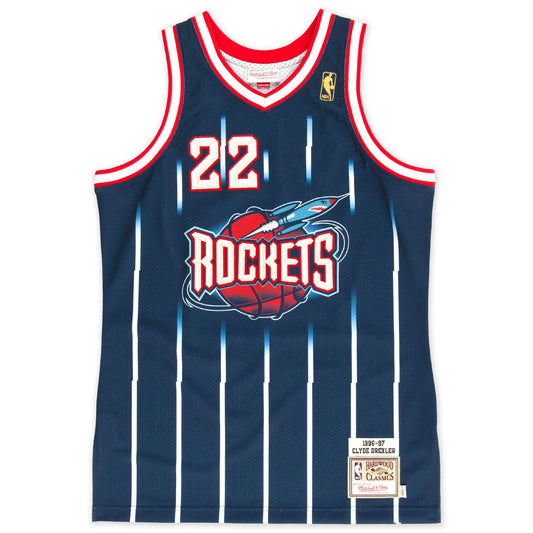 Authentic Jersey Houston Rockets Road 1996-97 Clyde Drexler