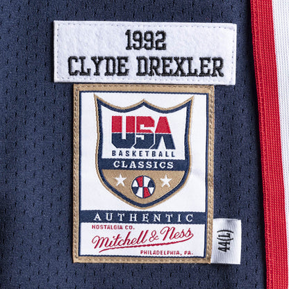 Authentic Jersey Team USA 1992 Clyde Drexler