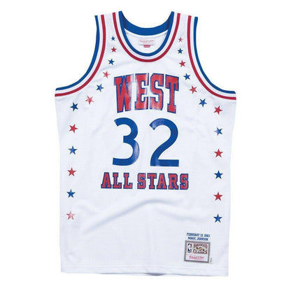 Authentic Jersey All Star West 1983-84 Magic Johnson