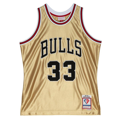 NBA 75th Anniversary Gold Swingman Jersey Chicago Bulls 1997-98 Scottie Pippen