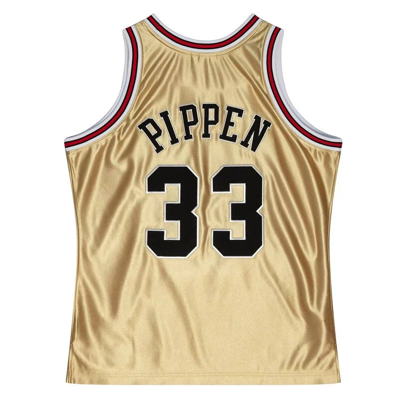 NBA 75th Anniversary Gold Swingman Jersey Chicago Bulls 1997-98 Scottie Pippen