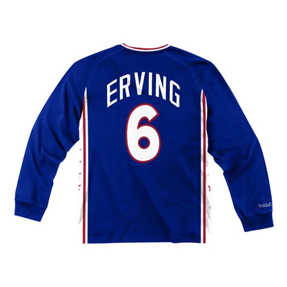 Name & Number Long Sleeve Tee Philadelphia 76ers Julius Erving