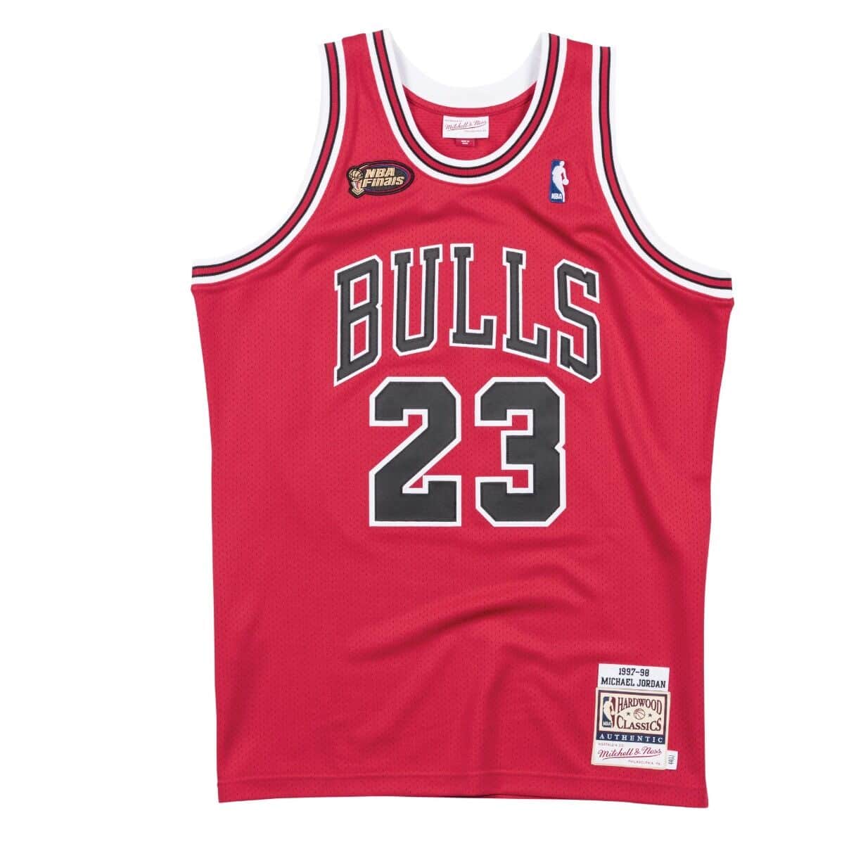 Authentic Jersey Chicago Bulls Road Finals 1997-98 Michael Jordan