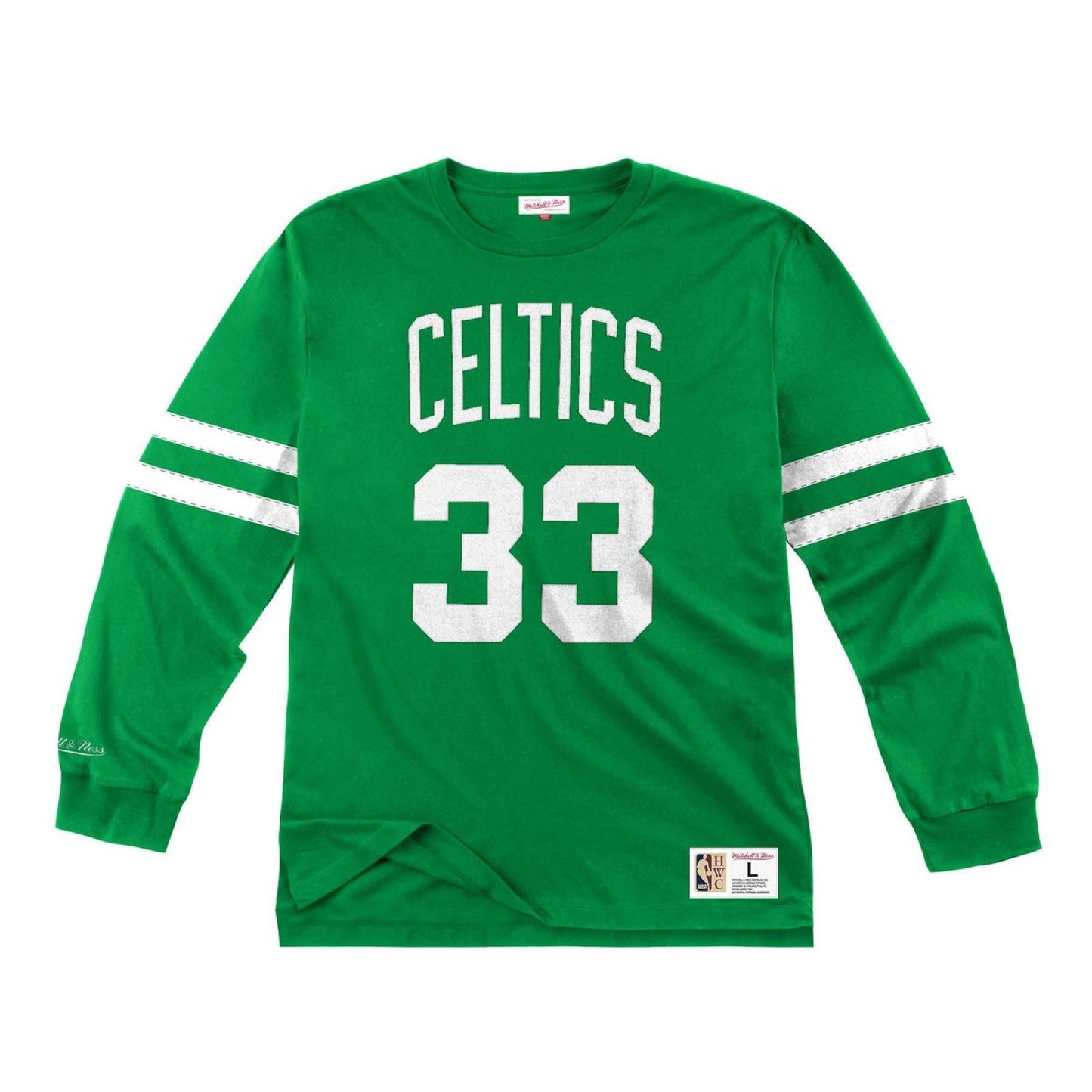 Name & Number Long Sleeve Tee Boston Celtics Larry Bird