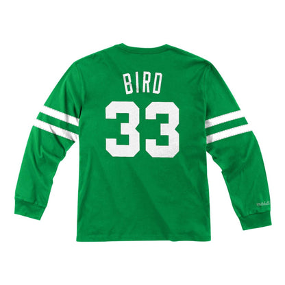 Name & Number Long Sleeve Tee Boston Celtics Larry Bird