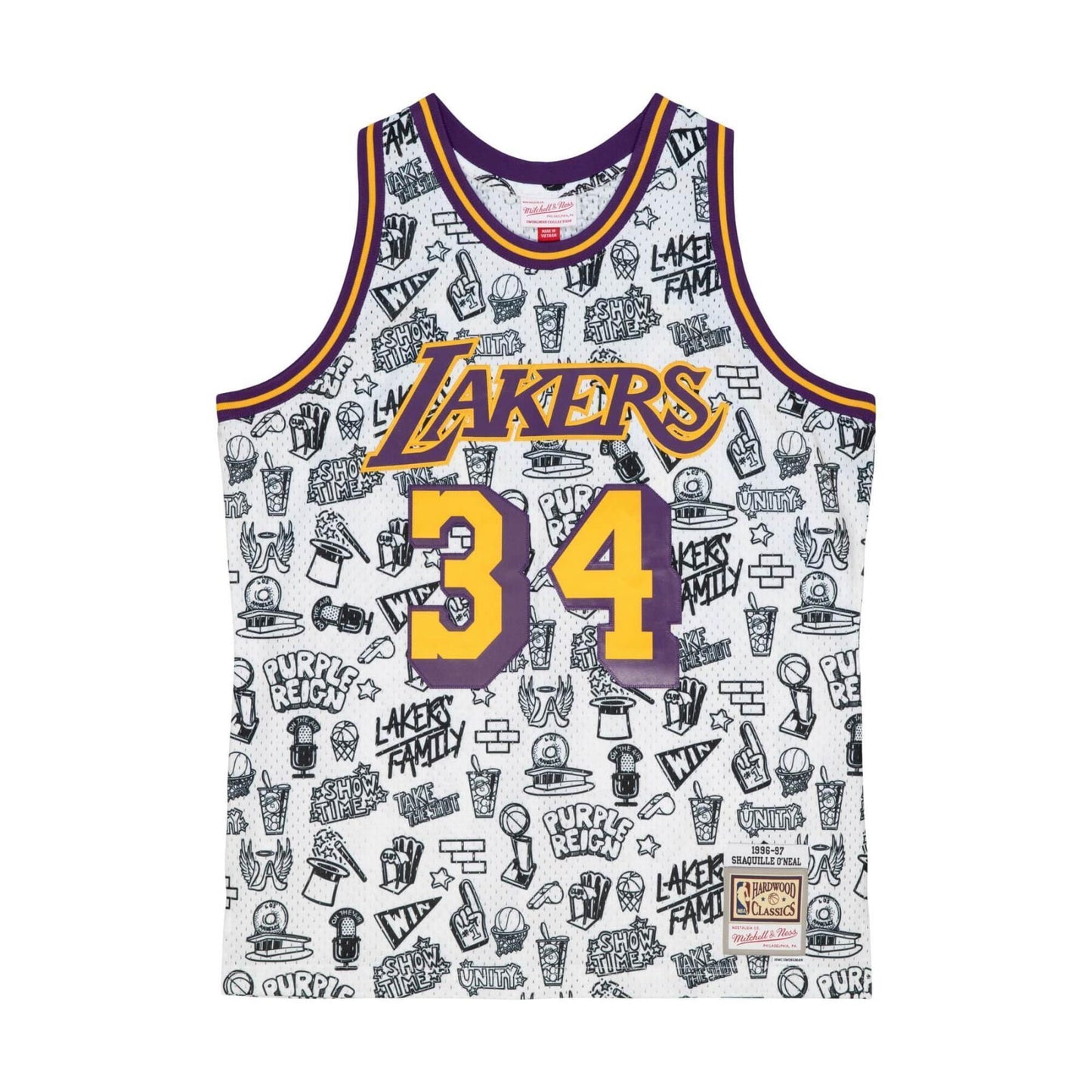 NBA Doodle Swingman Jersey Los Angeles Lakers 1996-97 Shaquille O'Neal