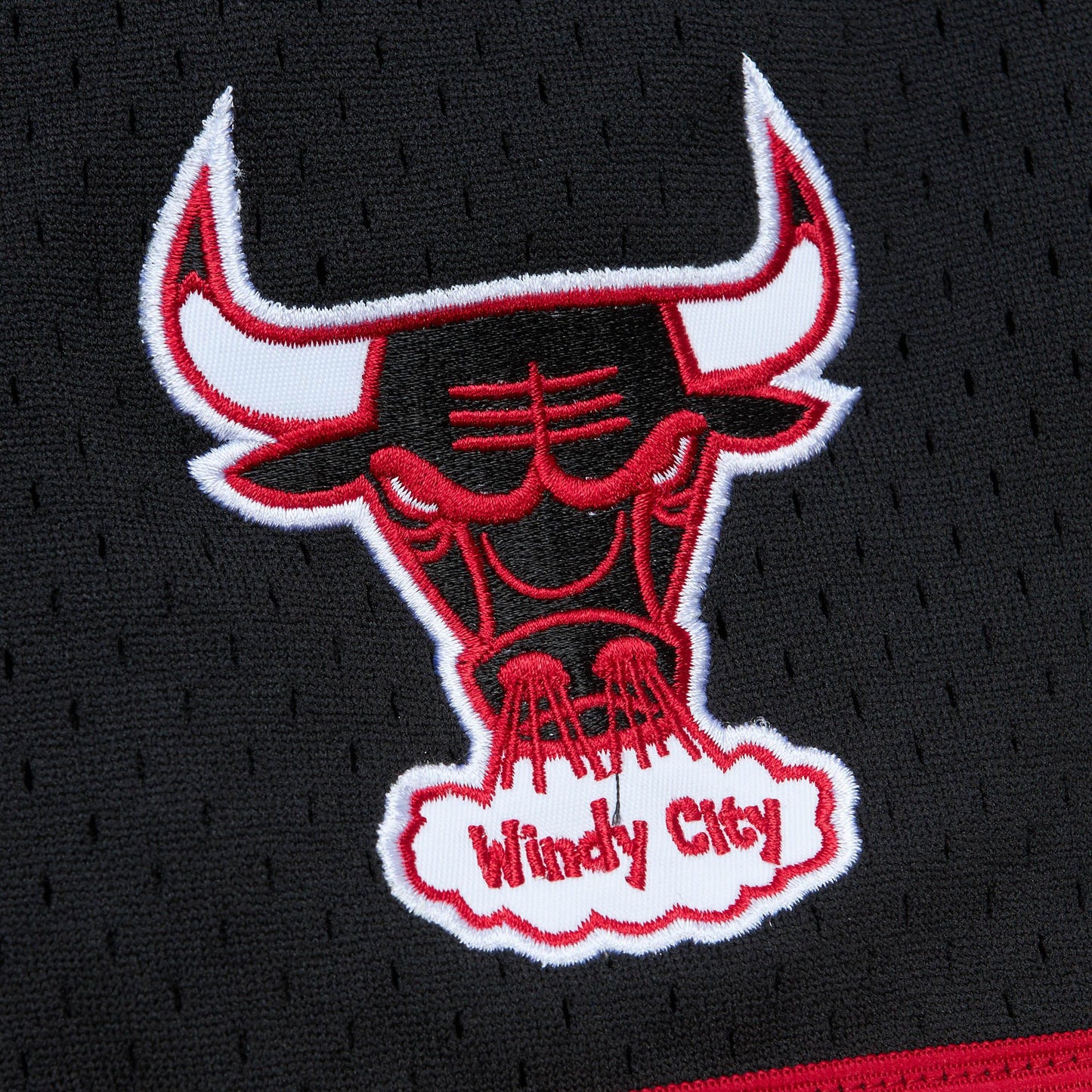 On The Clock Mesh Button Front Chicago Bulls
